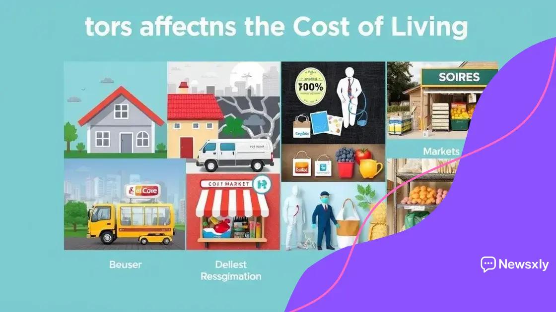 Key factors affecting the cost of living